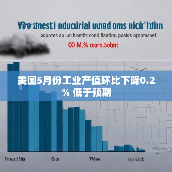 美国5月份工业产值环比下降0.2% 低于预期