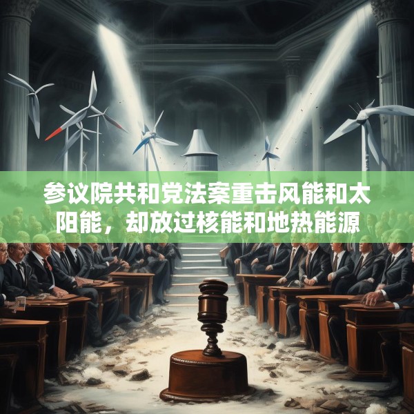 参议院共和党法案重击风能和太阳能，却放过核能和地热能源