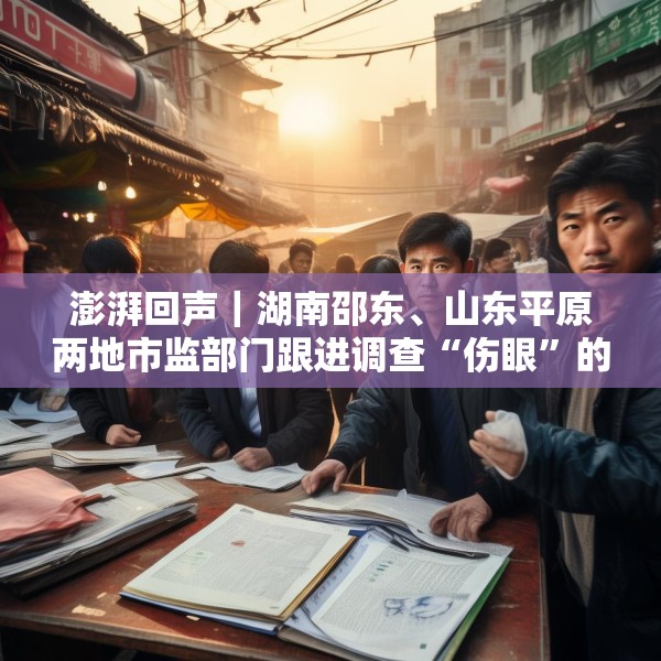 澎湃回声｜湖南邵东、山东平原两地市监部门跟进调查“伤眼”的作业本