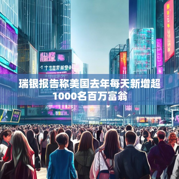 瑞银报告称美国去年每天新增超1000名百万富翁