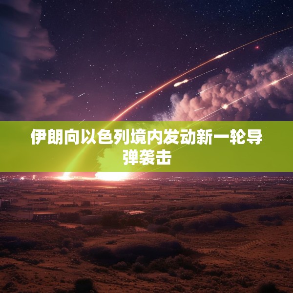 伊朗向以色列境内发动新一轮导弹袭击