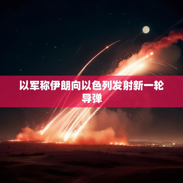 以军称伊朗向以色列发射新一轮导弹