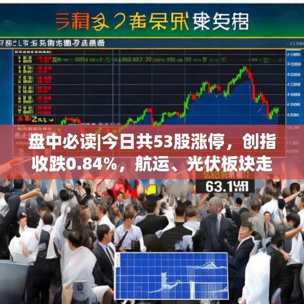 盘中必读|今日共53股涨停，创指收跌0.84%，航运、光伏板块走强