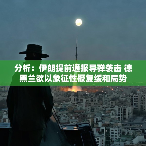 分析：伊朗提前通报导弹袭击 德黑兰欲以象征性报复缓和局势