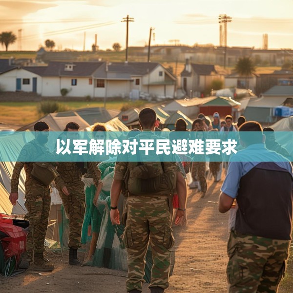 以军解除对平民避难要求