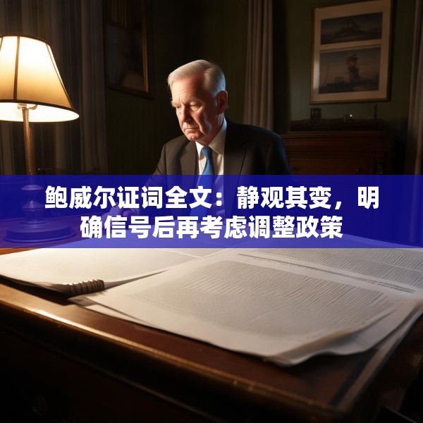 鲍威尔证词全文：静观其变，明确信号后再考虑调整政策