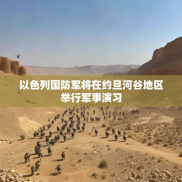 以色列国防军将在约旦河谷地区举行军事演习