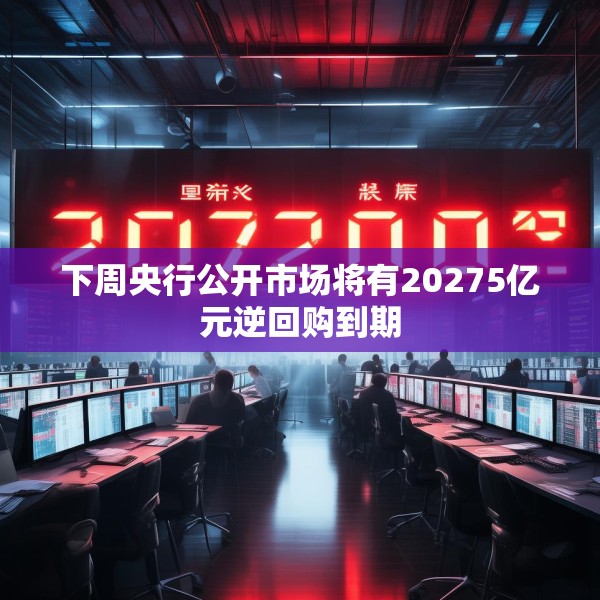 下周央行公开市场将有20275亿元逆回购到期