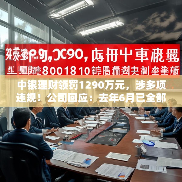 中银理财领罚1290万元，涉多项违规！公司回应：去年6月已全部整改完毕