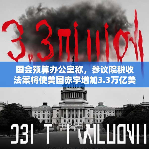 国会预算办公室称，参议院税收法案将使美国赤字增加3.3万亿美元