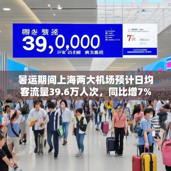 暑运期间上海两大机场预计日均客流量39.6万人次，同比增7%