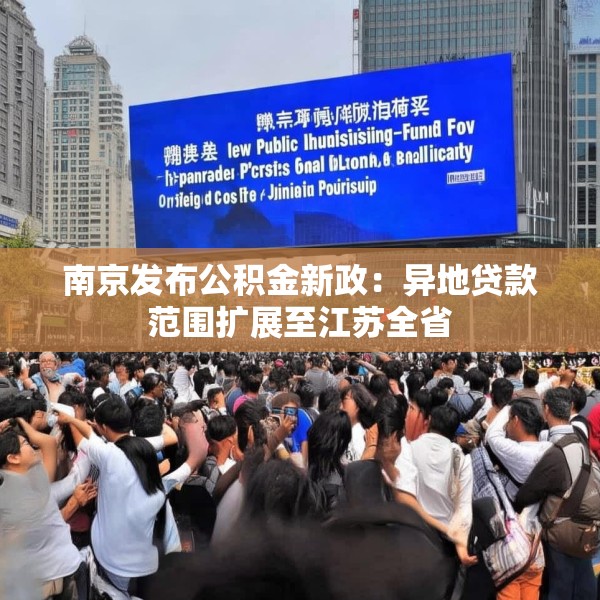 南京发布公积金新政：异地贷款范围扩展至江苏全省
