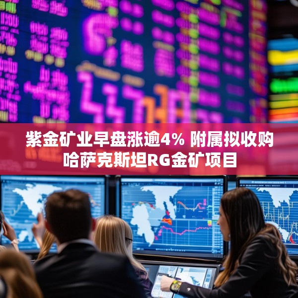紫金矿业早盘涨逾4% 附属拟收购哈萨克斯坦RG金矿项目