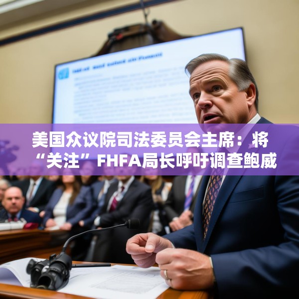美国众议院司法委员会主席：将“关注”FHFA局长呼吁调查鲍威尔一事