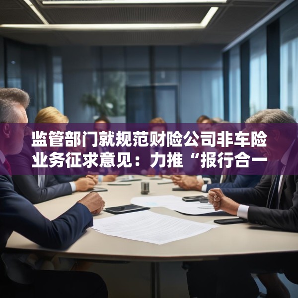 监管部门就规范财险公司非车险业务征求意见：力推“报行合一” 不得盲目拼规模抢份额