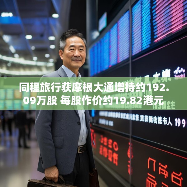 同程旅行获摩根大通增持约192.09万股 每股作价约19.82港元