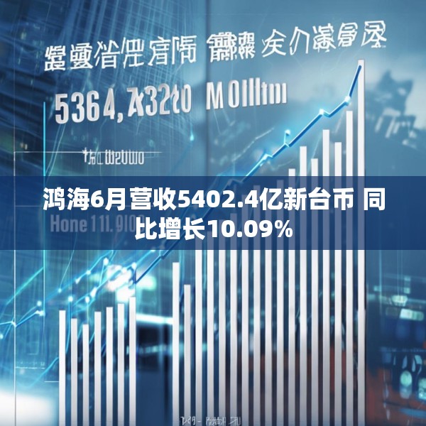 鸿海6月营收5402.4亿新台币 同比增长10.09%
