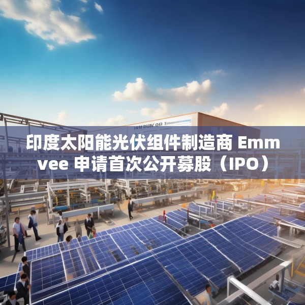 印度太阳能光伏组件制造商 Emmvee 申请首次公开募股（IPO）