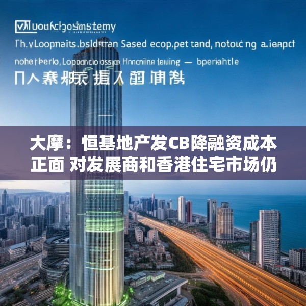 大摩：恒基地产发CB降融资成本正面 对发展商和香港住宅市场仍持建设性看法