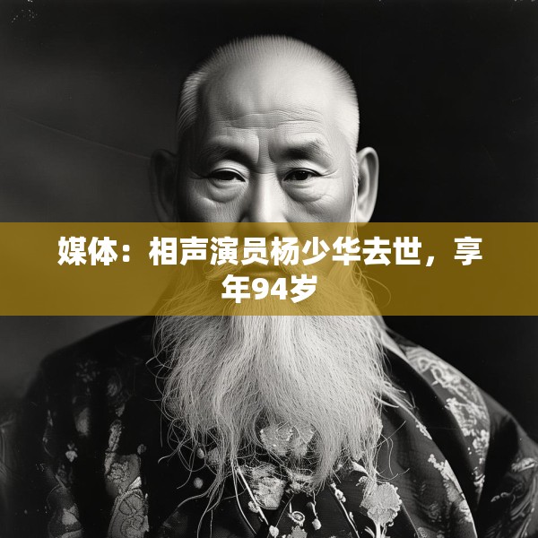 媒体：相声演员杨少华去世，享年94岁