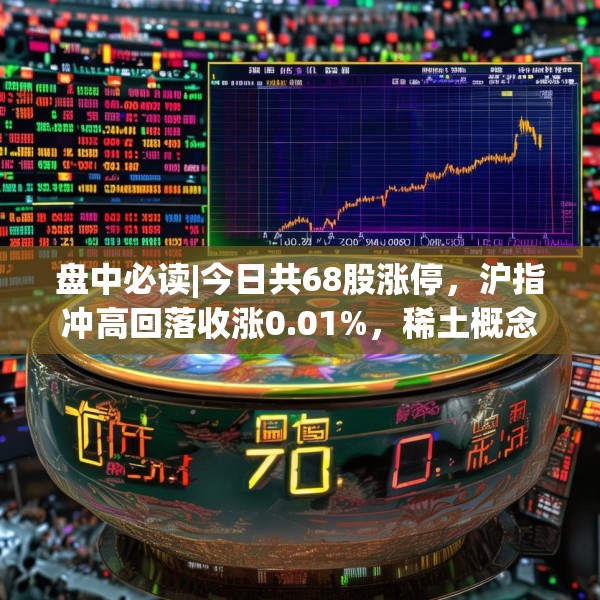 盘中必读|今日共68股涨停，沪指冲高回落收涨0.01%，稀土概念掀涨停潮