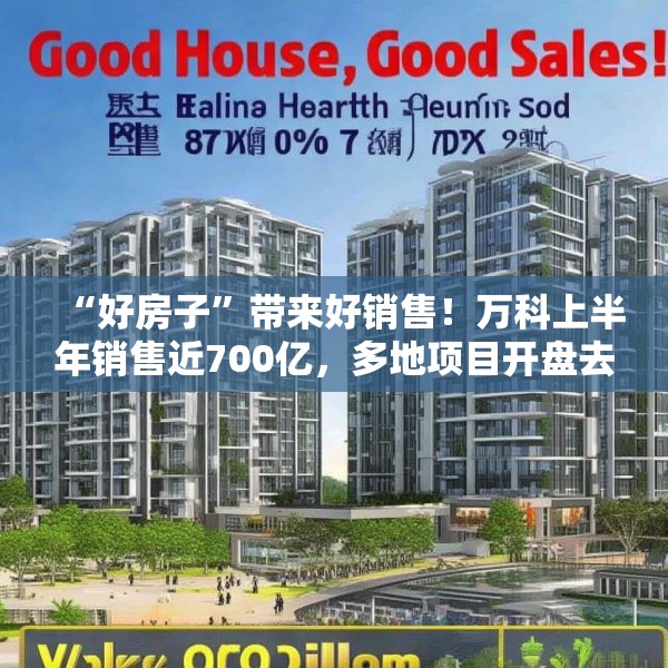 “好房子”带来好销售！万科上半年销售近700亿，多地项目开盘去化率超80%