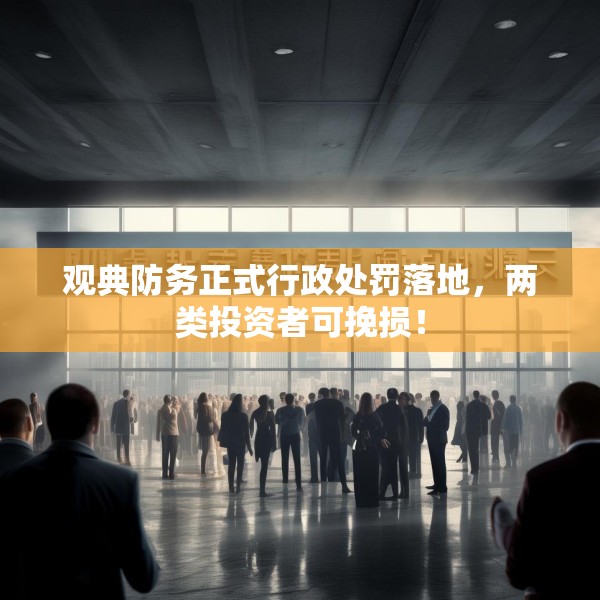观典防务正式行政处罚落地，两类投资者可挽损！