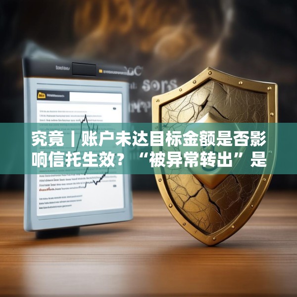 究竟｜账户未达目标金额是否影响信托生效？“被异常转出”是否意味着信托被“击穿”？