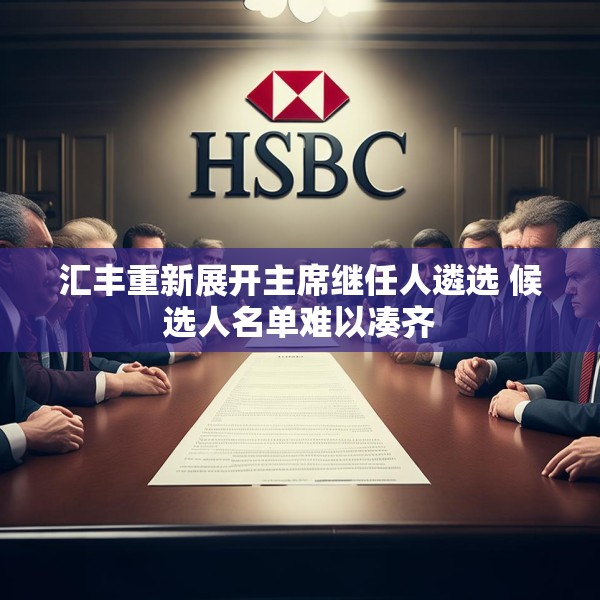 汇丰重新展开主席继任人遴选 候选人名单难以凑齐