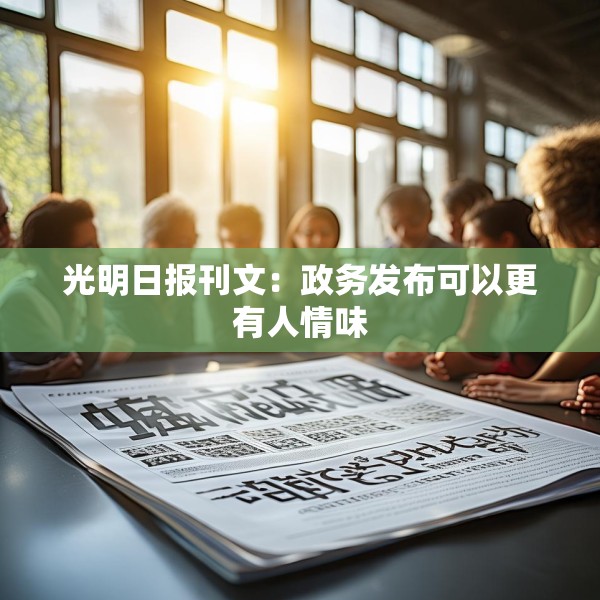 光明日报刊文：政务发布可以更有人情味